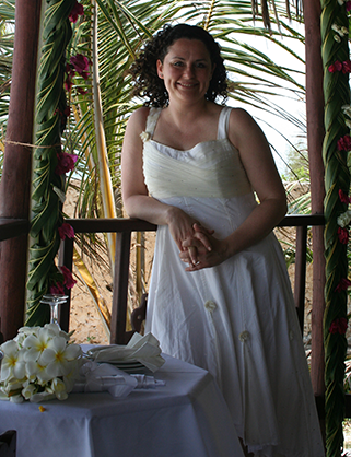 Cool tropical wedding dress